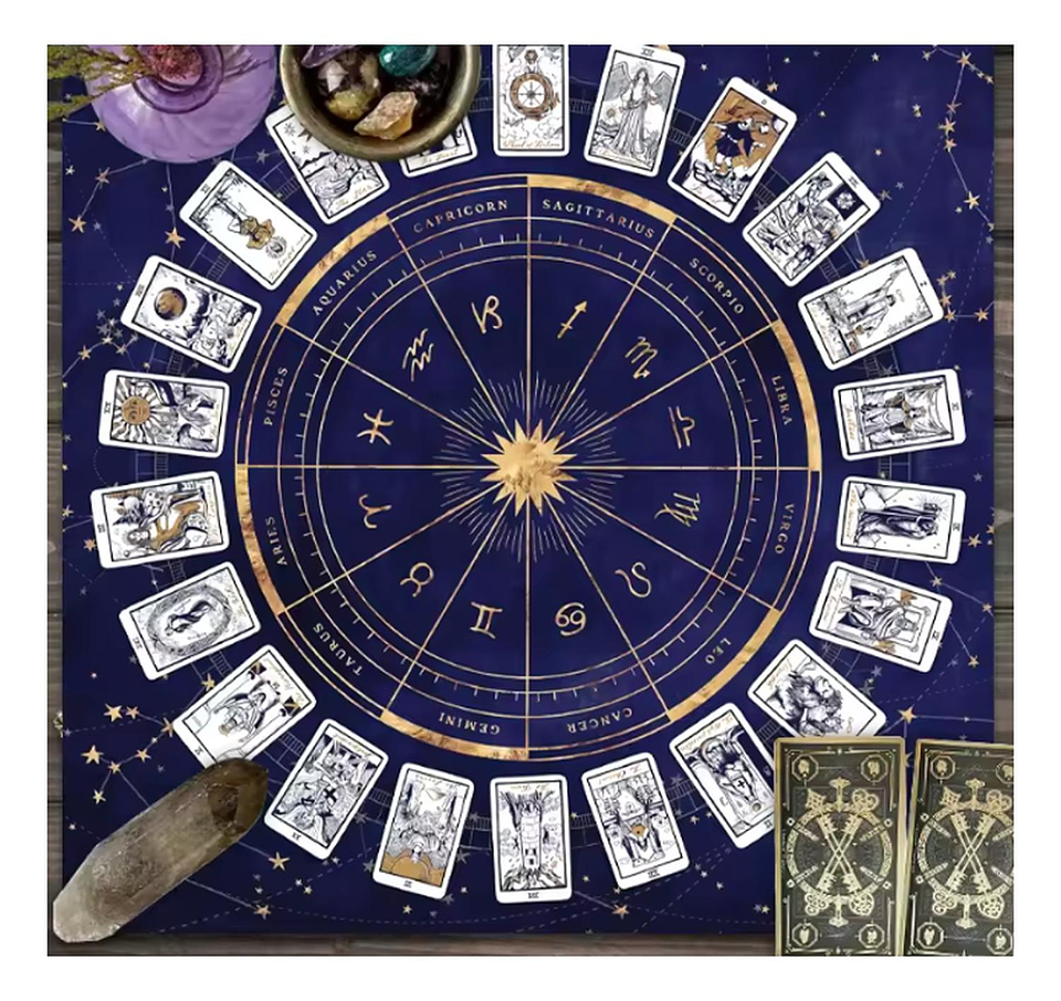 Paño Tarot Mistico Mantel De Cartas De Tarot Para 12 Cartas 1