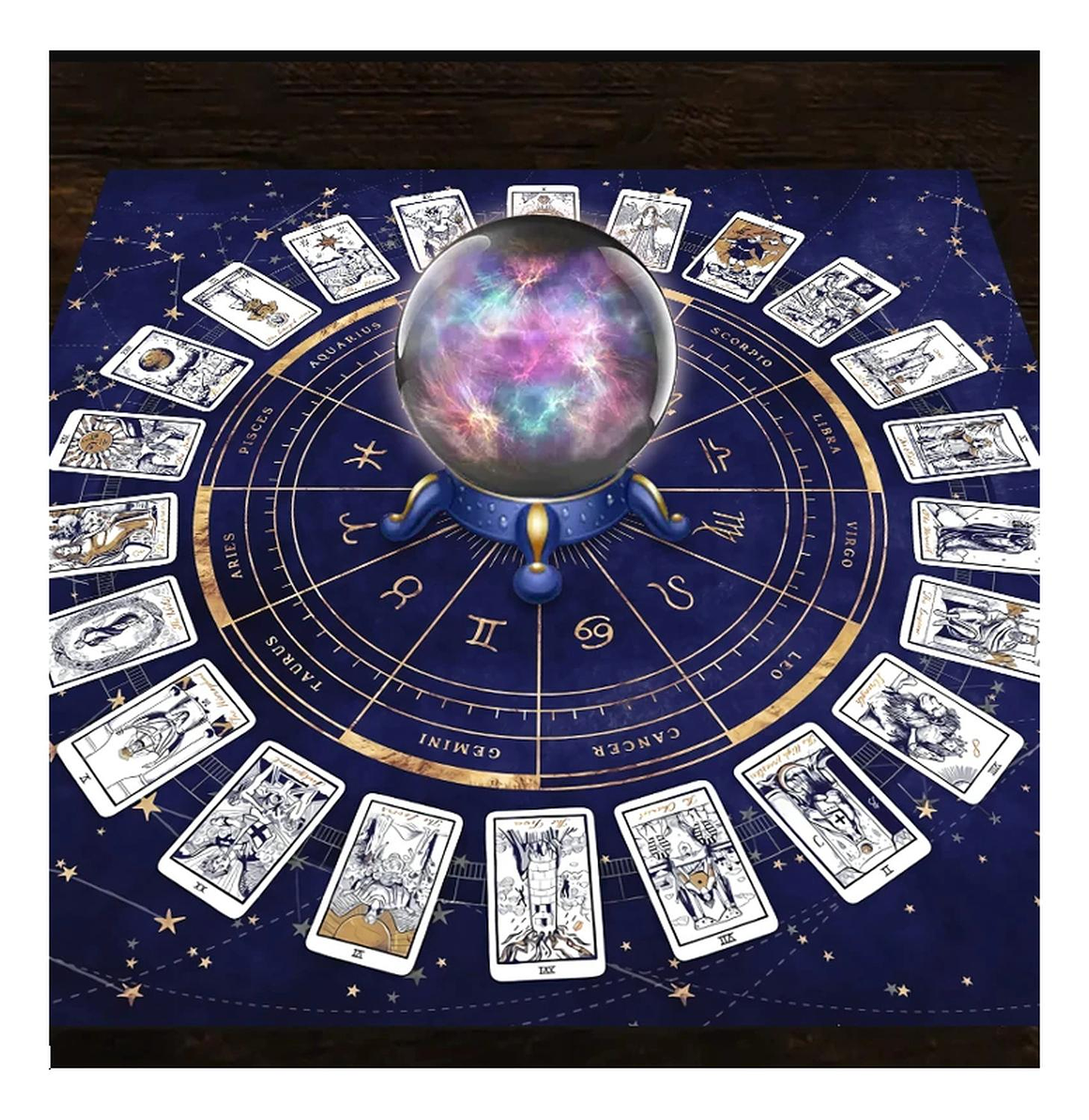 Paño Tarot Mistico Mantel De Cartas De Tarot Para 12 Cartas 2