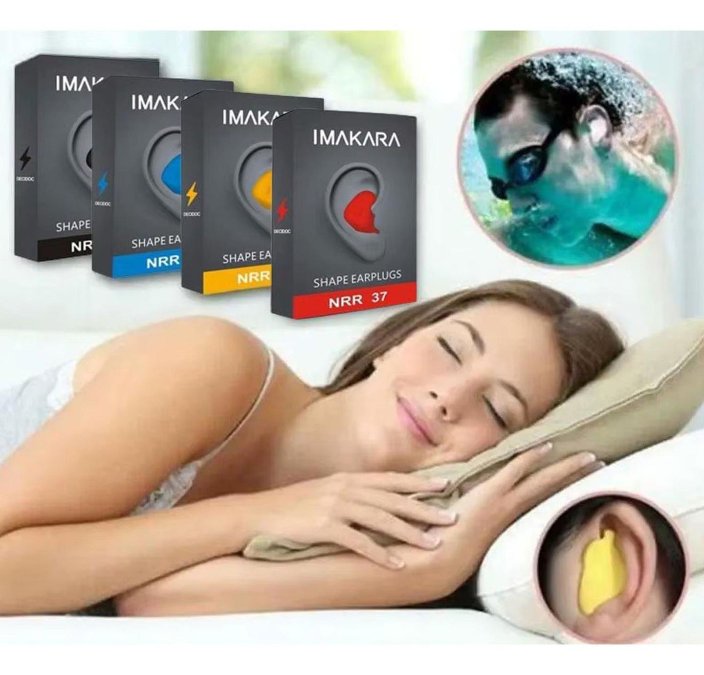 Tapones Moldeables Para Oídos,anti Ruidos, Para Dormir Negro 3