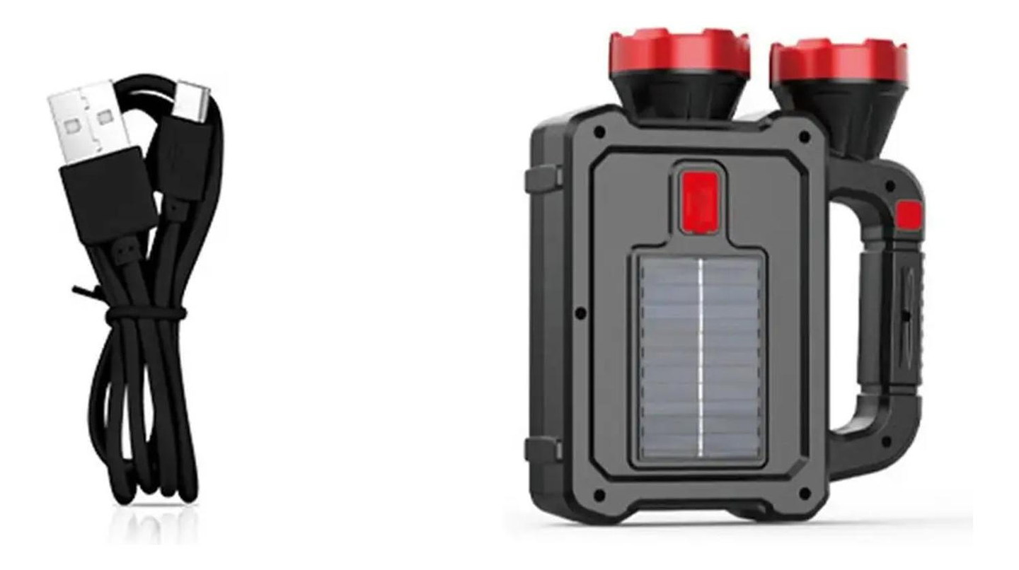 Linterna solar powebank para camping salidas 2