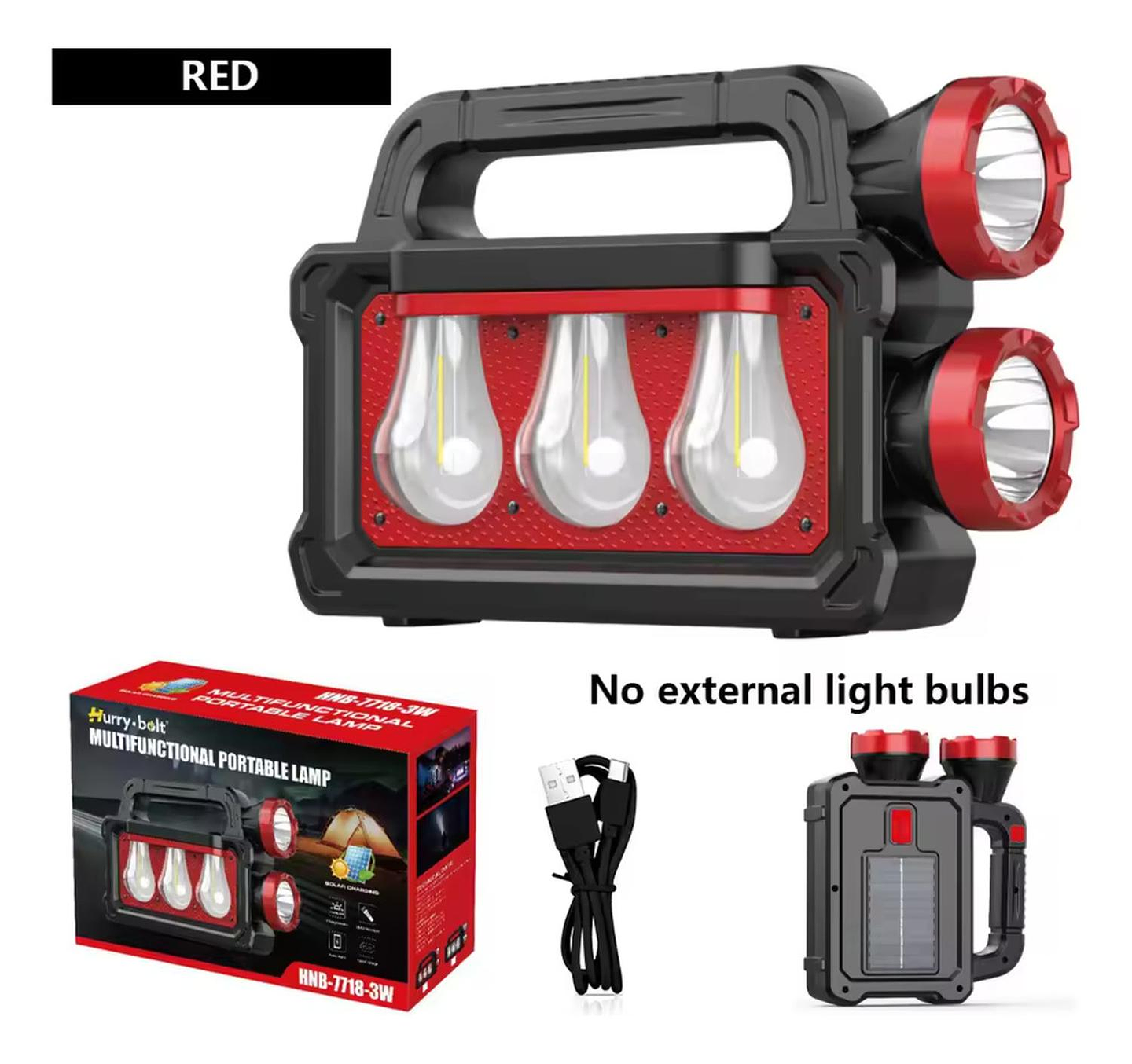 Linterna solar powebank para camping salidas 4