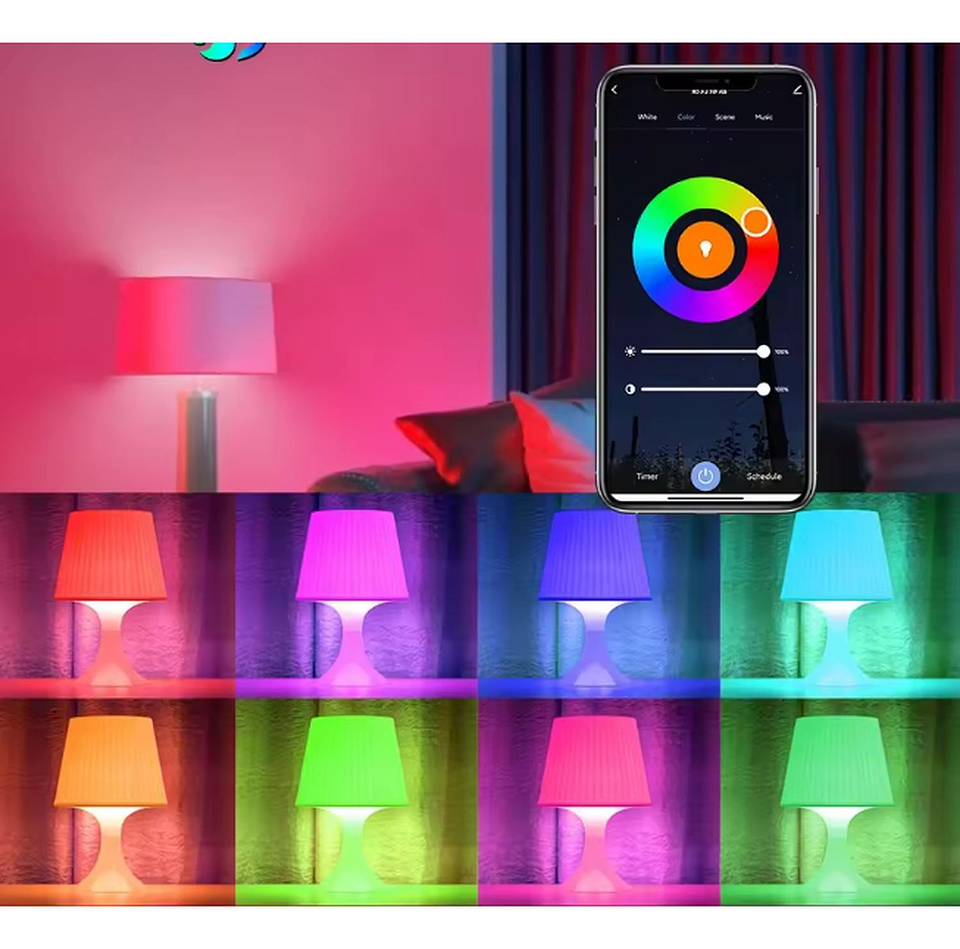 Ampolleta Led Inteligente Wifi Rgb Multicolor + Blancos Rgb 3