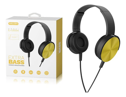 Audífonos Con Microfono Ej-0300m Dorado