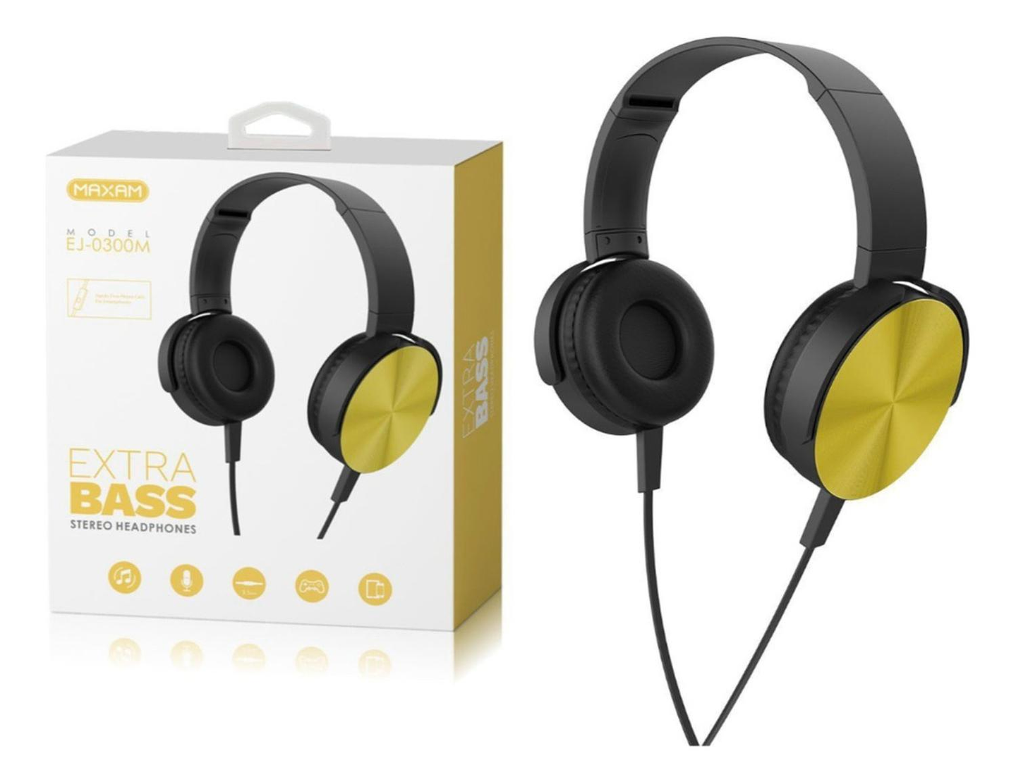 Audífonos Con Microfono Ej-0300m Dorado 2