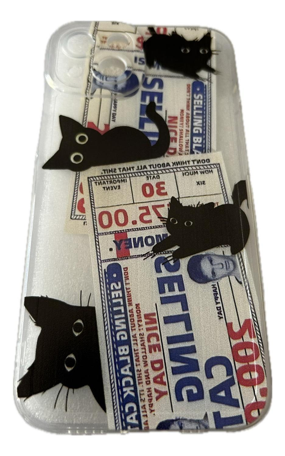 Carcasa iPhone Transparente Gato iPhone 13-14-15 1