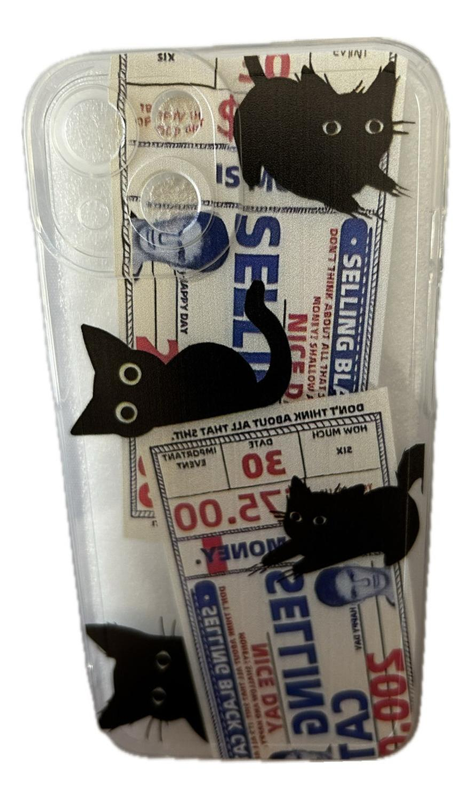 Carcasa iPhone Transparente Gato iPhone 13-14-15 2