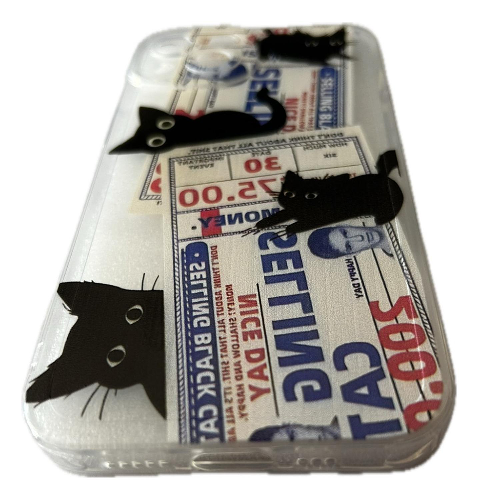Carcasa iPhone Transparente Gato iPhone 13-14-15 3