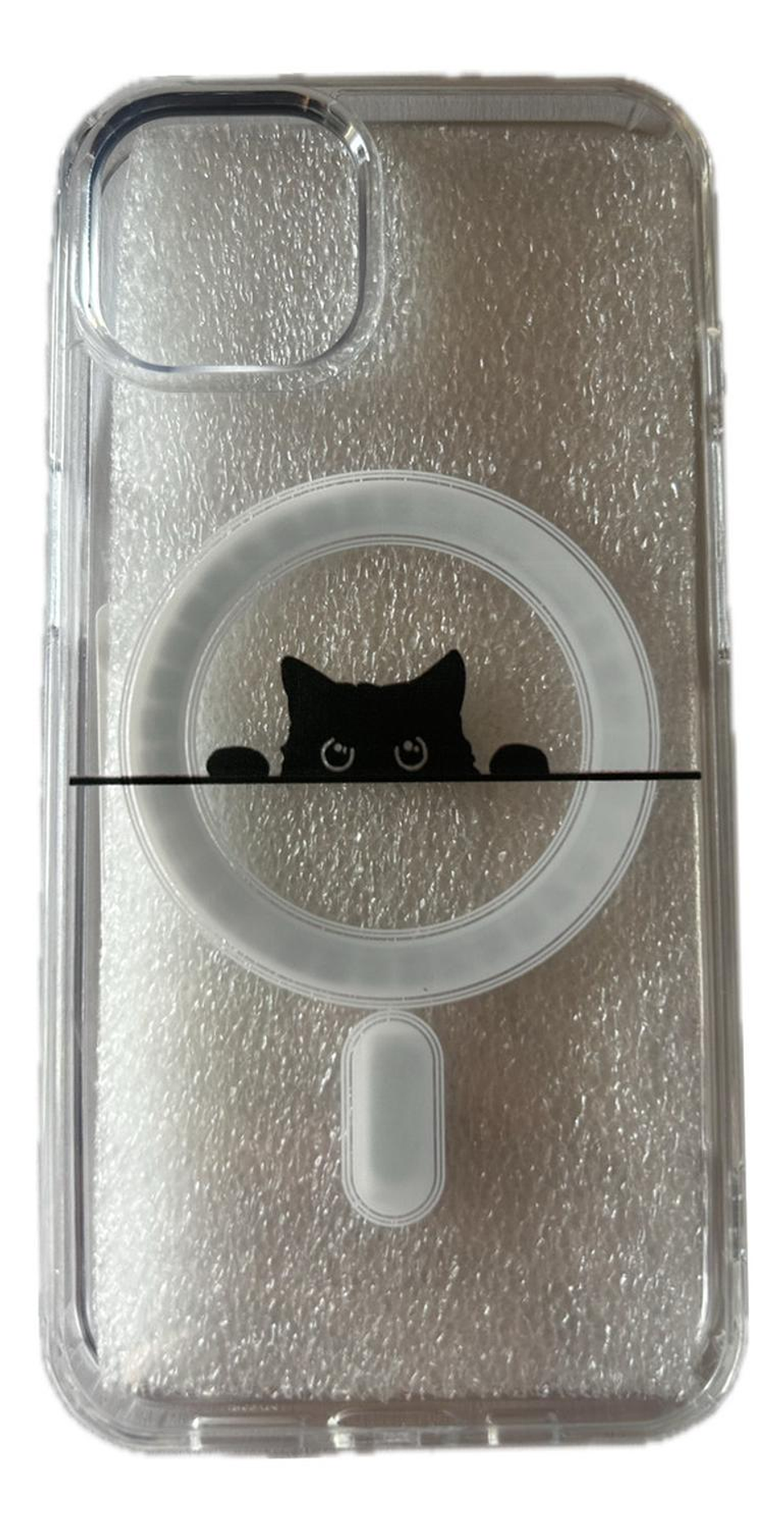 Carcasa Gatito Gato Asomado Para iPhone Modelo Unico Transparente iPhone 13 - 14 -. 15 1