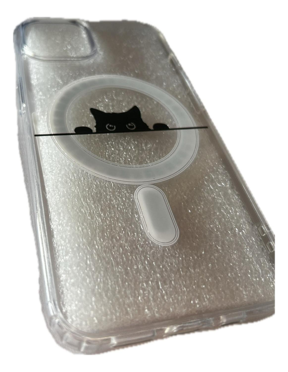 Carcasa Gatito Gato Asomado Para iPhone Modelo Unico Transparente iPhone 13 - 14 -. 15 3