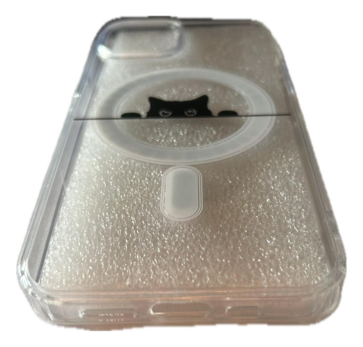 Carcasa Gatito Gato Asomado Para iPhone Modelo Unico Transparente iPhone 13 - 14 -. 15 5