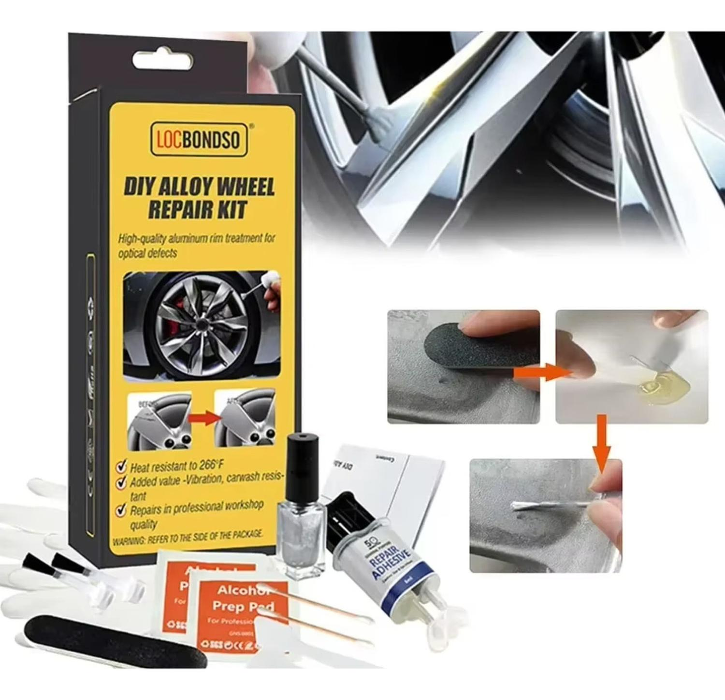 Kit Quitar Remover Rayones Raspones Llantas De Auto 6