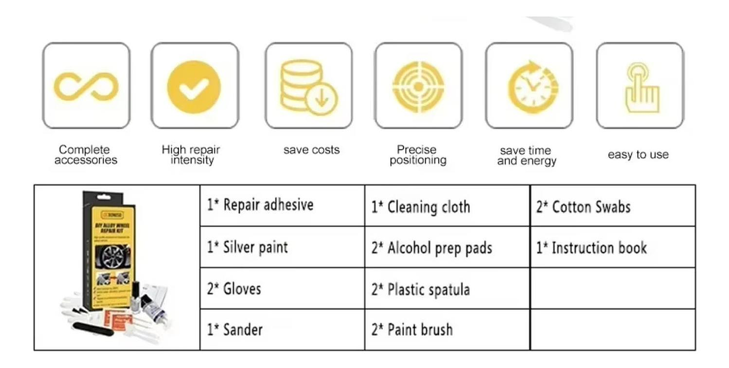 Kit Quitar Remover Rayones Raspones Llantas De Auto 9