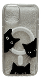 Carcasa Para iPhone Gatitos Gato Asomado Modelos Diseño Transparente iPhone 13. - 14 - 15 - Miniatura 1