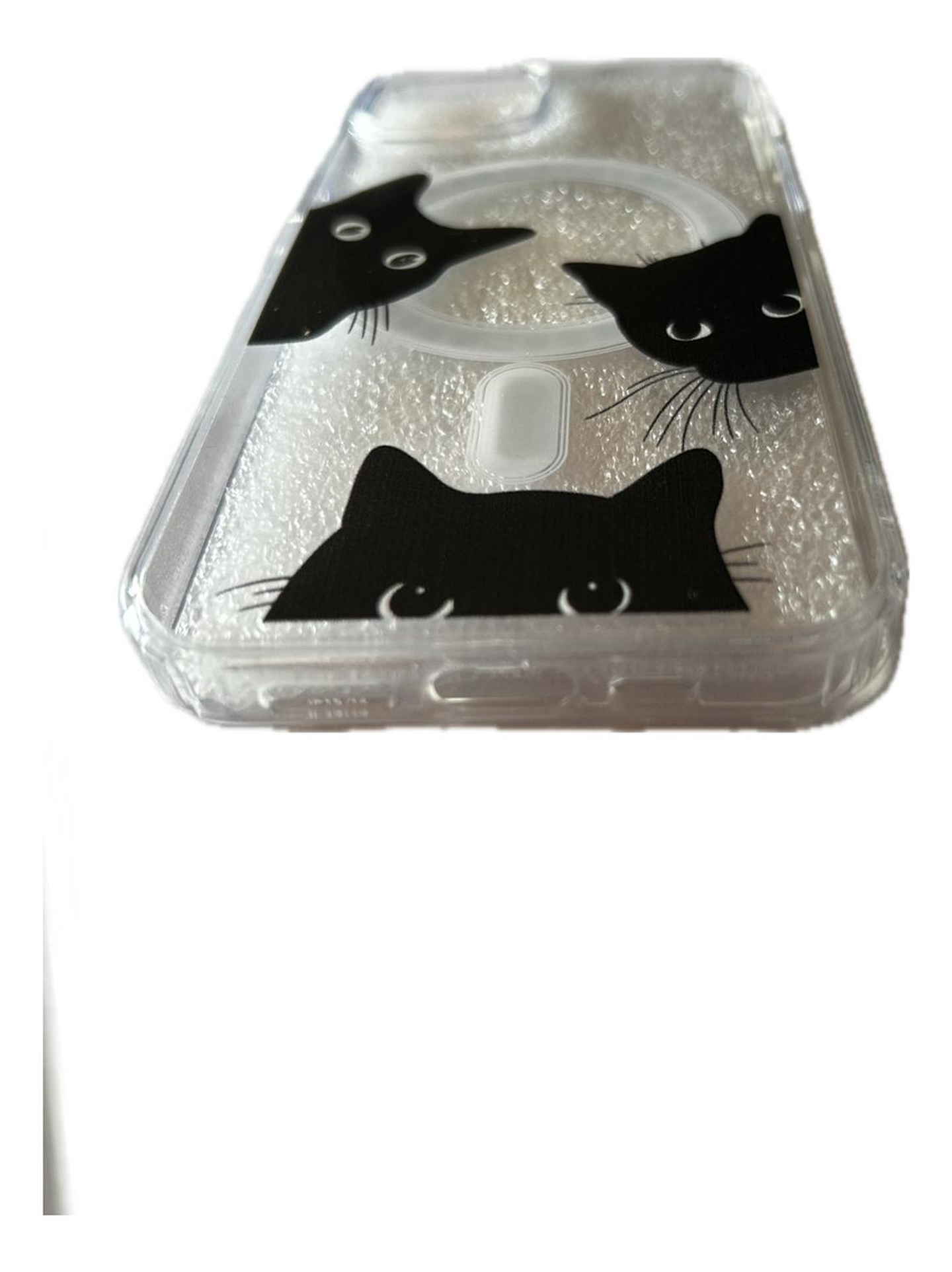 Carcasa Para iPhone Gatitos Gato Asomado Modelos Diseño Transparente iPhone 13. - 14 - 15 2