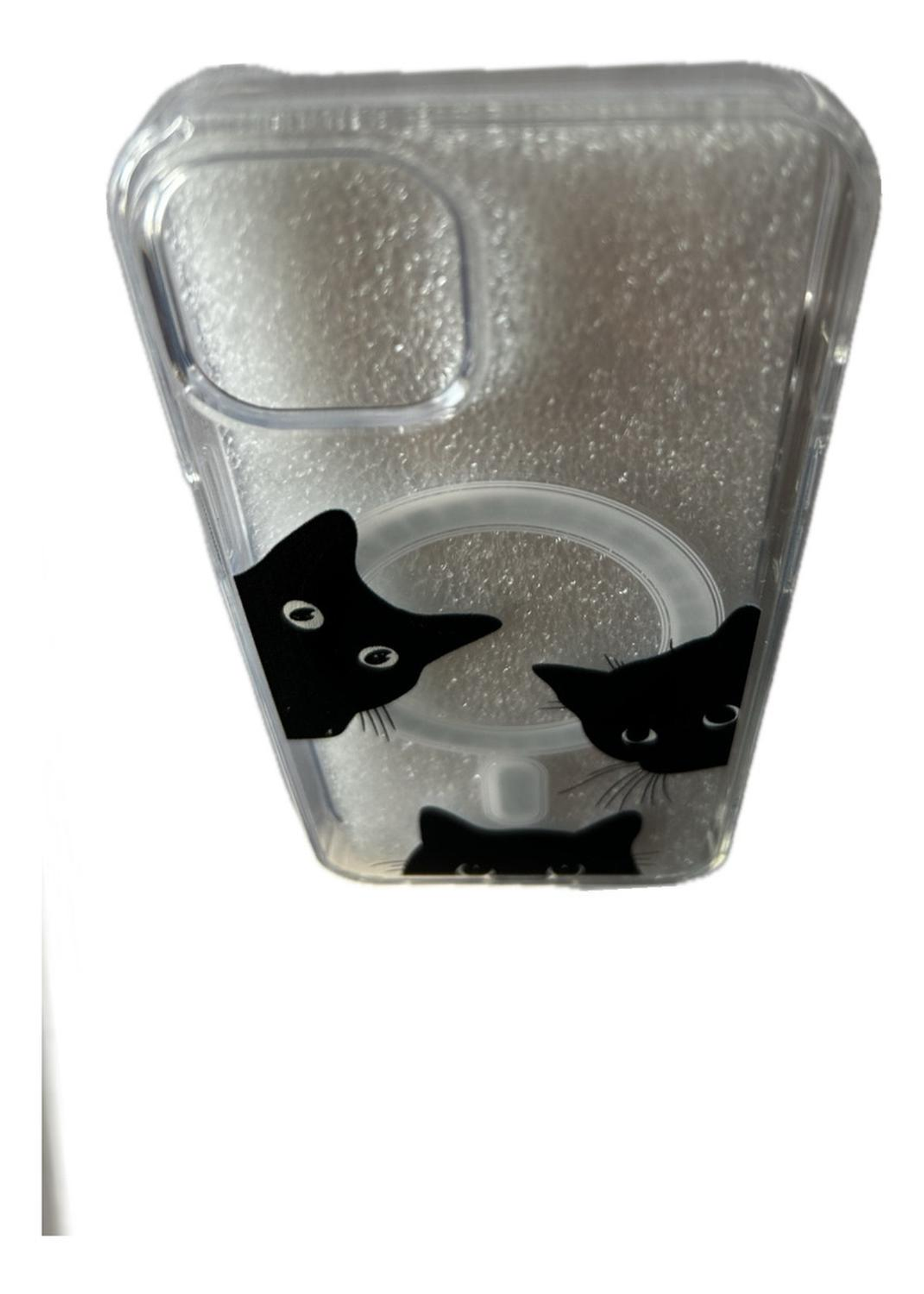 Carcasa Para iPhone Gatitos Gato Asomado Modelos Diseño Transparente iPhone 13. - 14 - 15 3