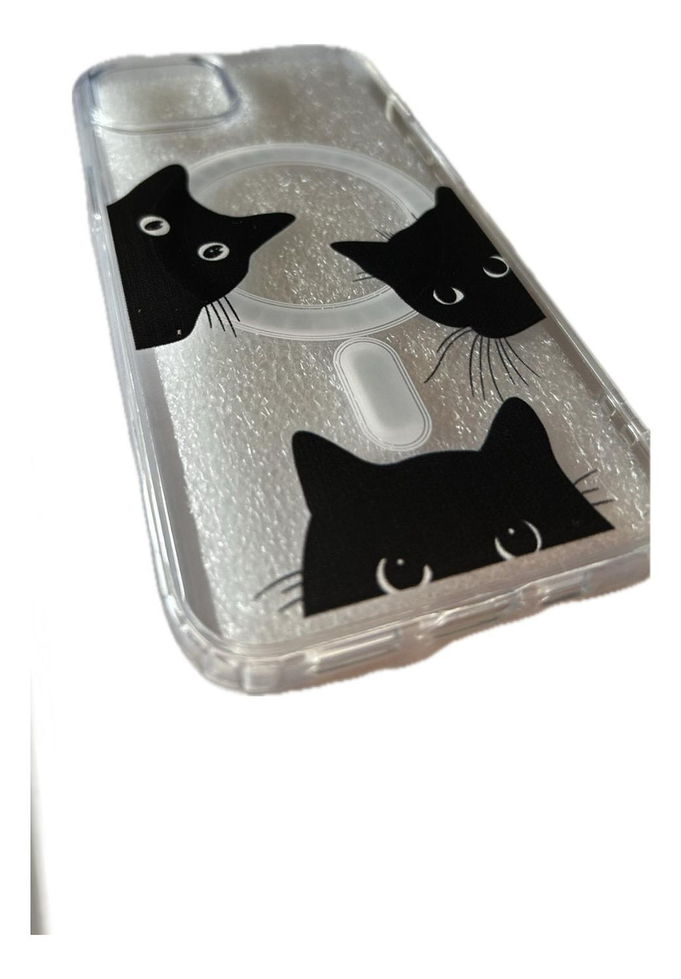 Carcasa Para iPhone Gatitos Gato Asomado Modelos Diseño Transparente iPhone 13. - 14 - 15 4