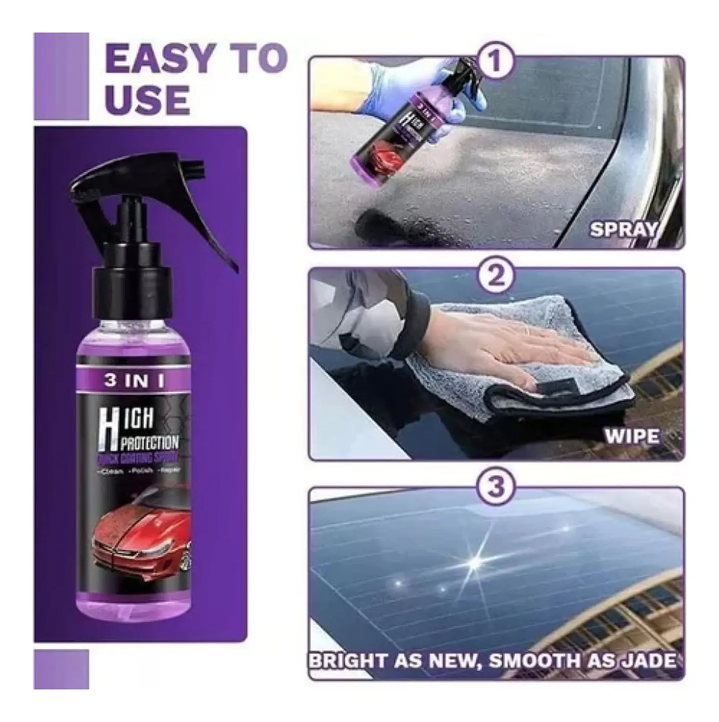 Spray De Revestimiento Cerámico Para Automóviles 3 En 1, 2 U 3