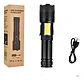 Linterna Led Tactica Recargable Zoom Alcance - Miniatura 1