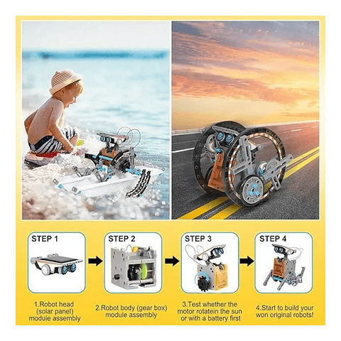 Kit De Juguete Educativo De Robot Solar Para Niños