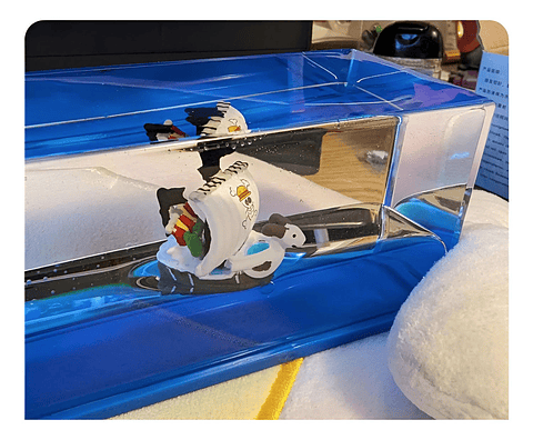 Barco One Piece Goin Merry Agua Con Base De Luz Decoracion