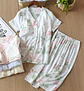 Pijama De Viscosa Diseño Unico Floreado Pantalon Medio Floreado Floreado M - Miniatura 2