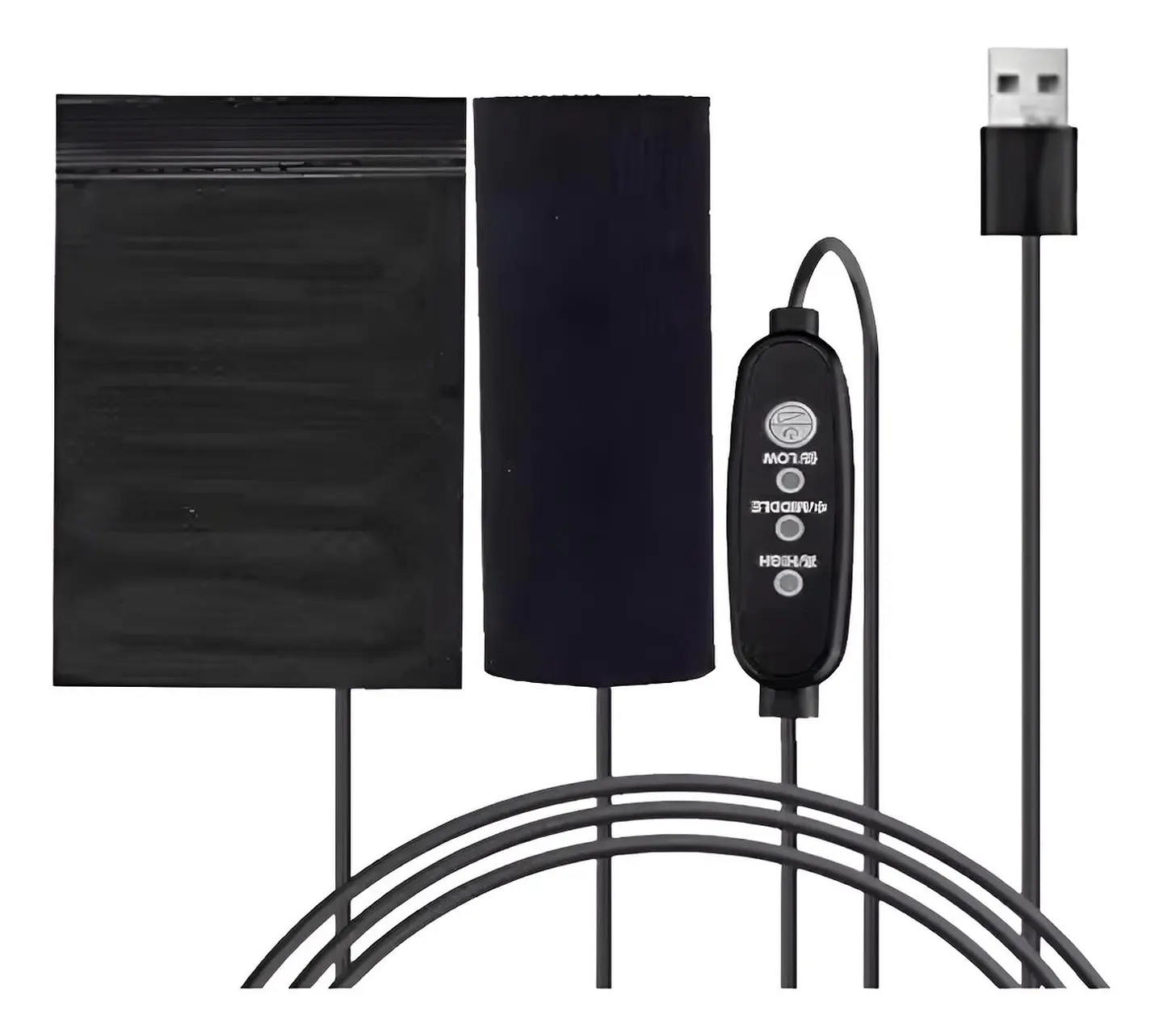 Cubierta De Mango Calefactable Para Motocicleta Negro 1