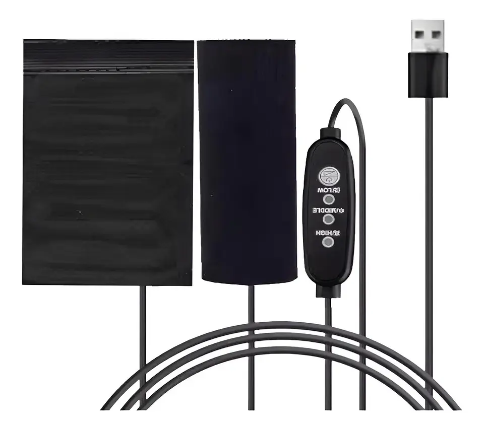 Cubierta De Mango Calefactable Para Motocicleta Negro 1