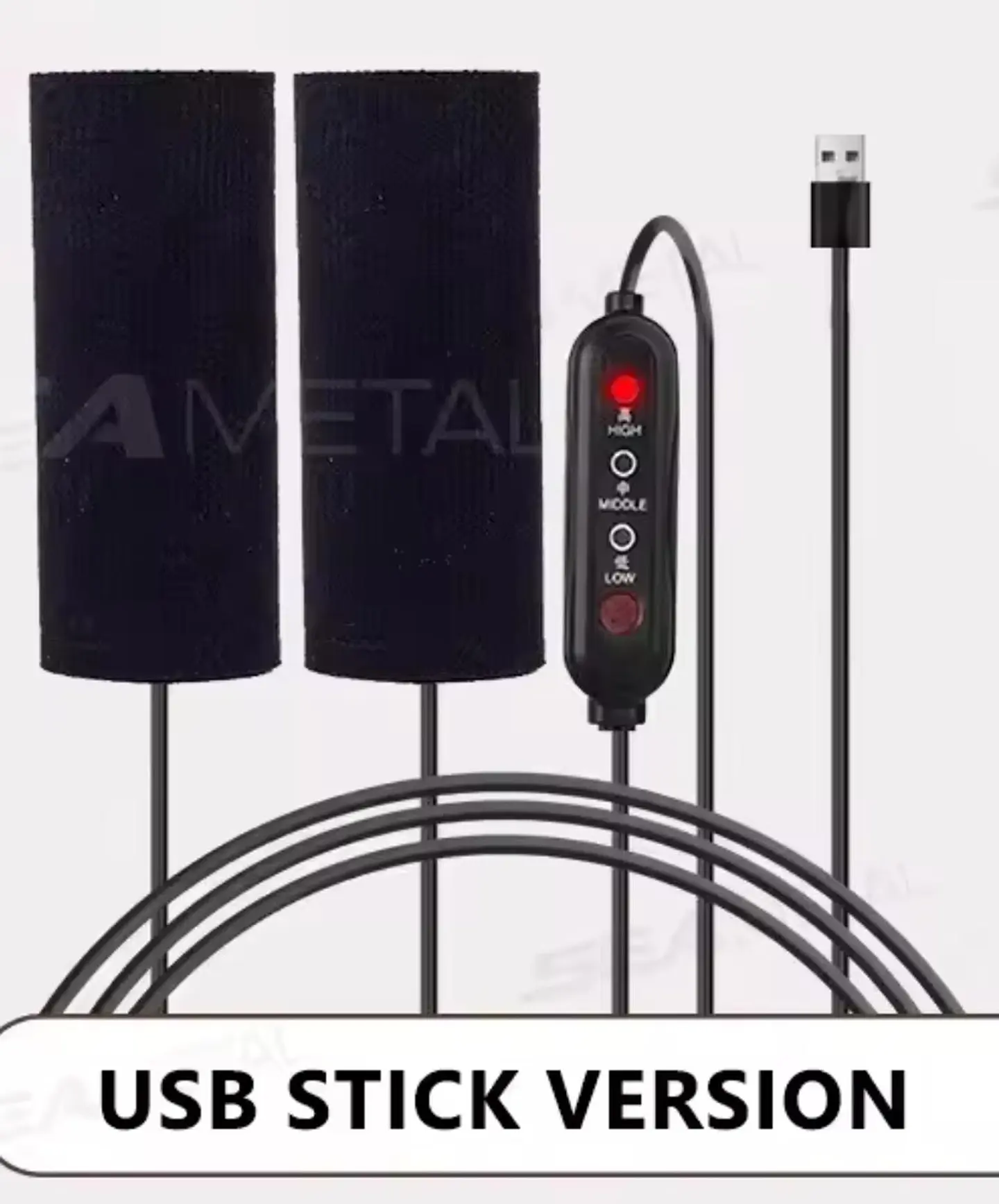 Cubierta De Mango Calefactable Para Motocicleta Negro 3