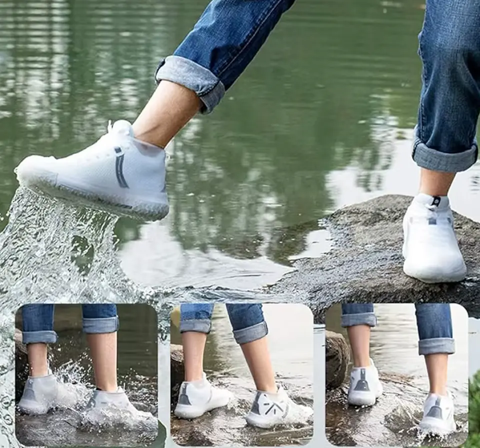 protector zapatilla zapato para lluvia agua lavado de auto 2