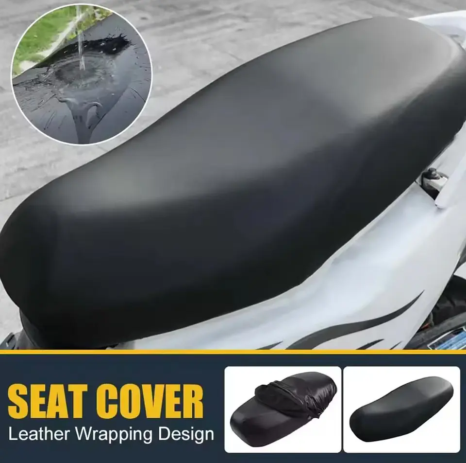 Funda Cubre Asiento Malla Para Moto Térmica Universal Negro 6