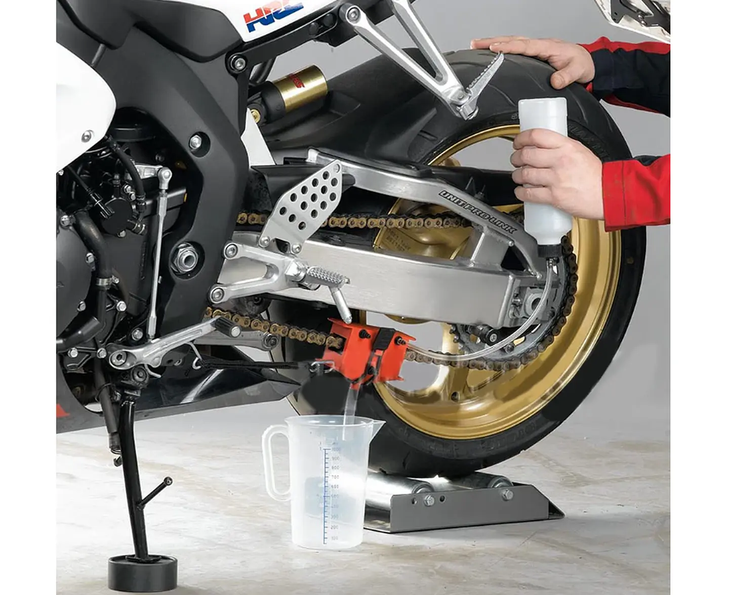 Kit moto limpia cadena desengrasante herramienta 5