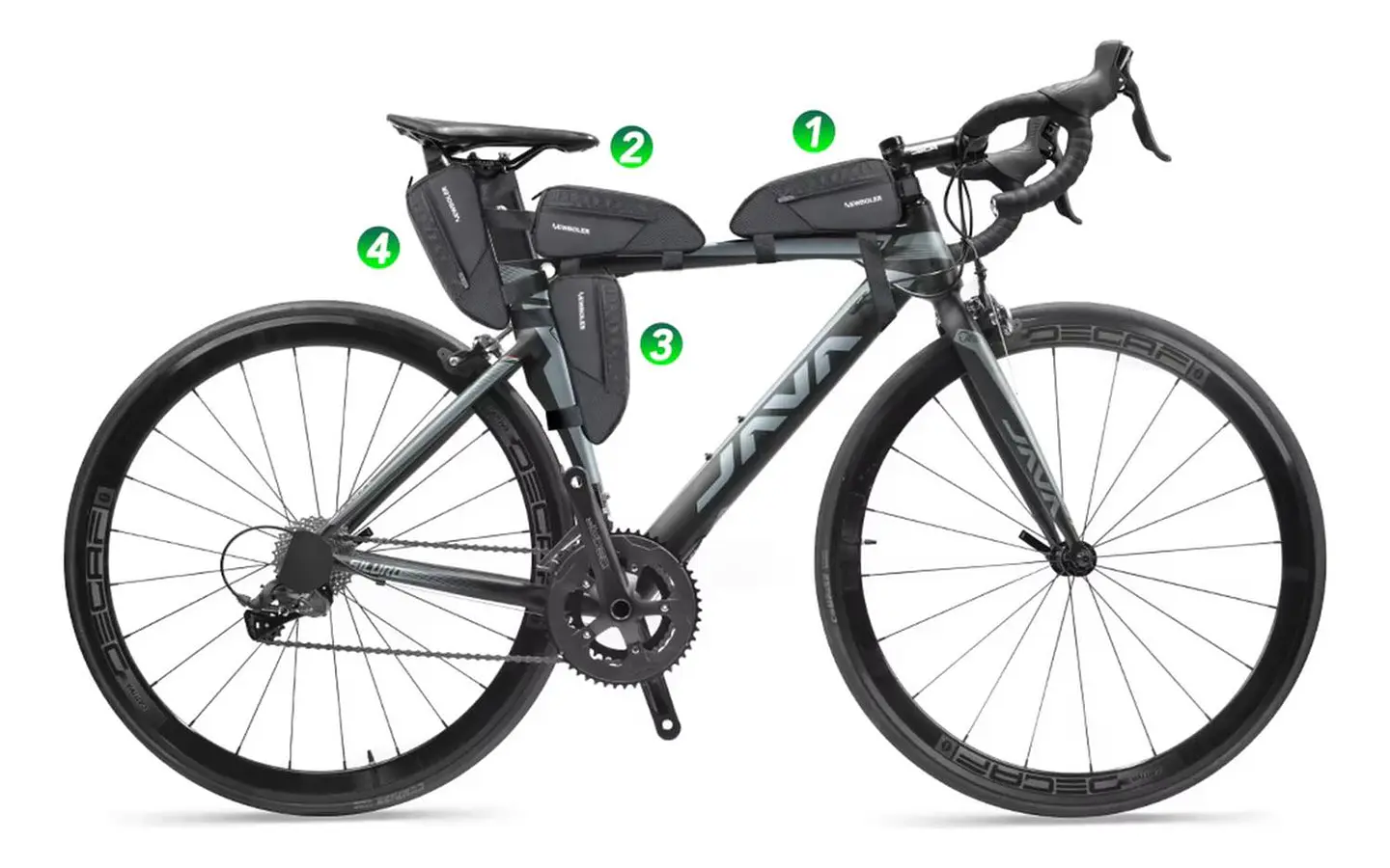 Bolso Para Bicicleta, Impermeable, Resistente, 1,2 L Negro 8