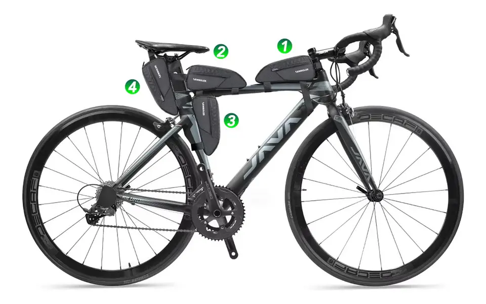 Bolso Para Bicicleta, Impermeable, Resistente, 1,2 L Negro 8