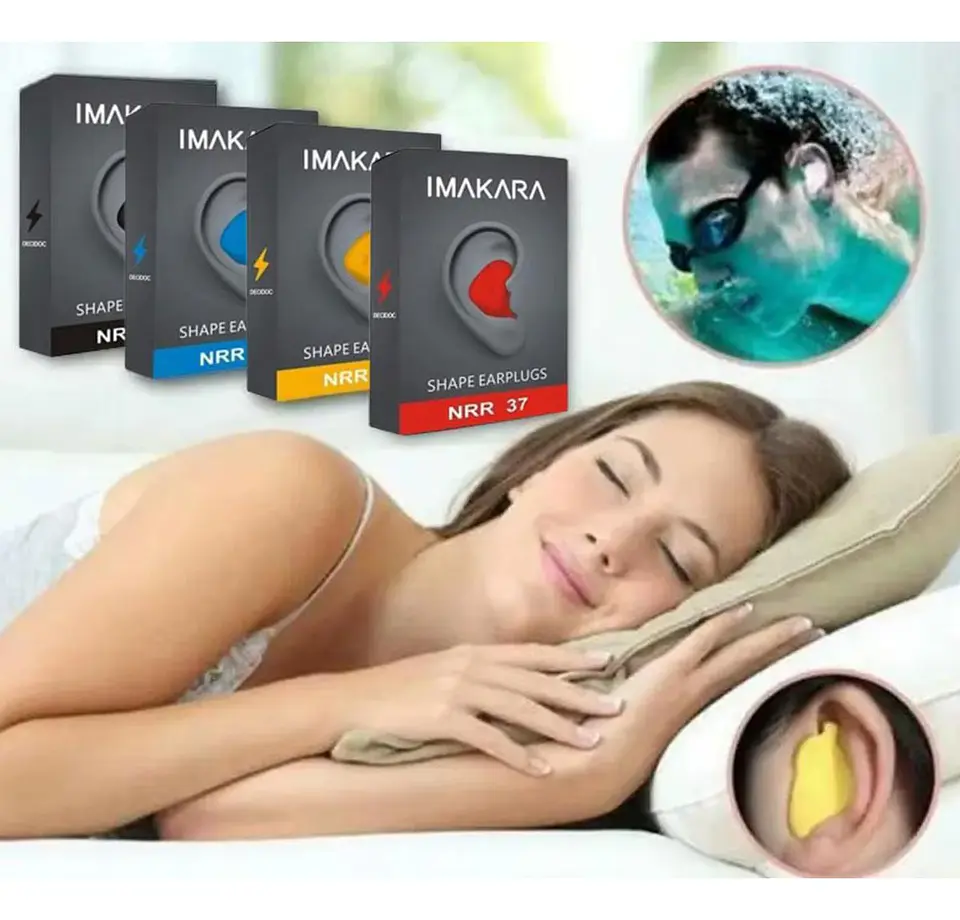 Tapones Moldeables Para Oídos,anti Ruidos, Para Dormir Amarillo 3