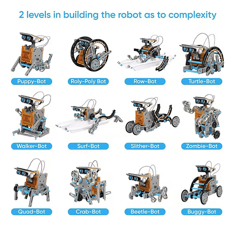 12 En 1 Robot Solar Toyssolar Kids Robot Set