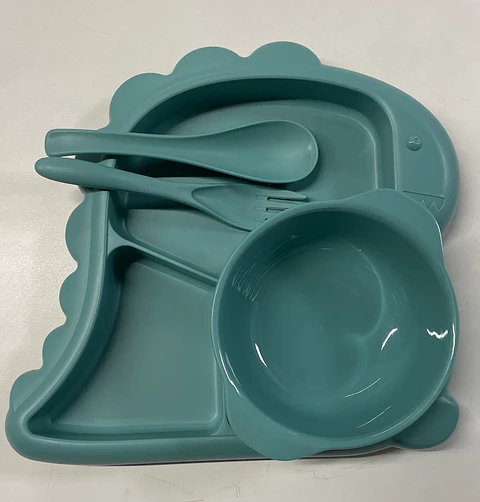 set plato cubiertos bebe para comer 4 piezas