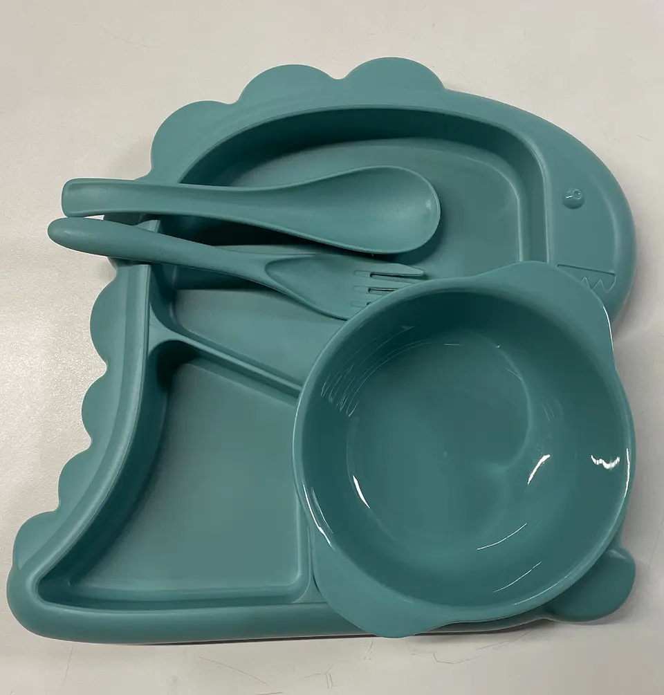 set plato cubiertos bebe para comer 4 piezas 1