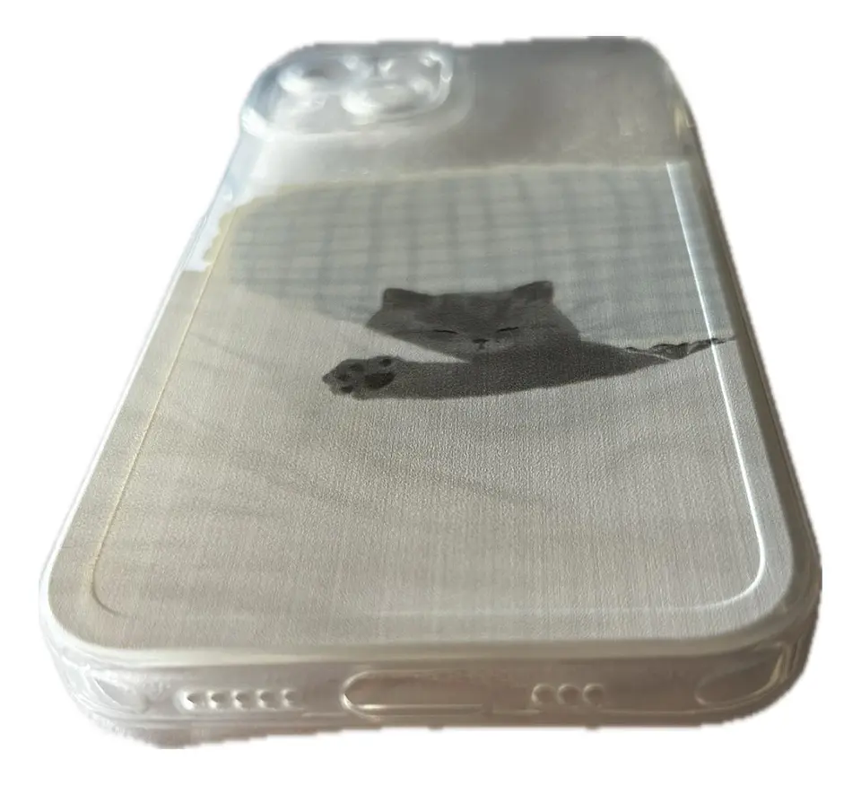 Carcasa Para iPhone Gatito Gato Durmiendo Diseño Unico Transparente iPhone 13 - 14.-15 7