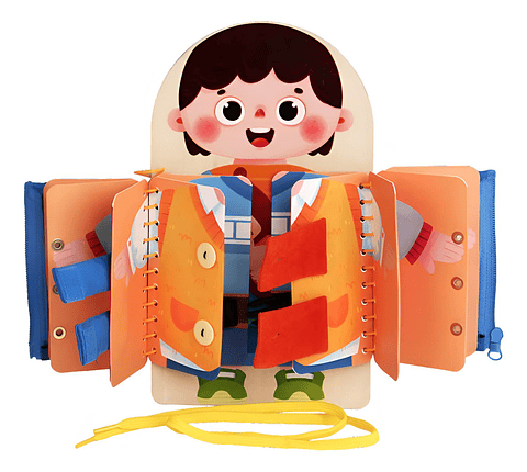 Tablero Montessori Para Aprendizaje Habilidad De Vestimenta