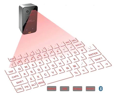 Teclado Laser Virtual Conexion Bluetooth Portátil Recargable
