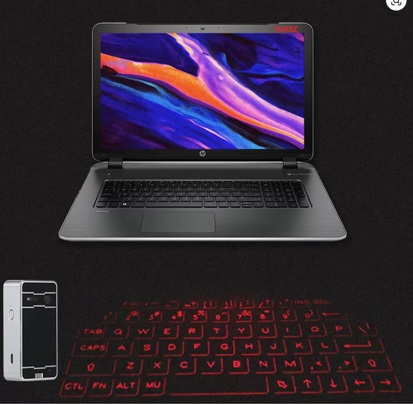 Teclado Laser Virtual Conexion Bluetooth Portátil Recargable 2