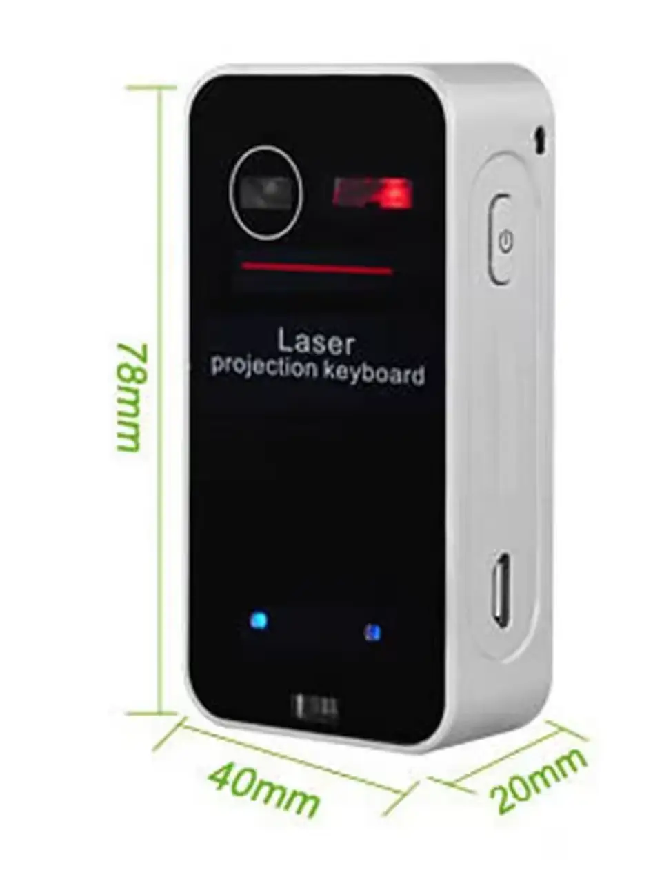 Teclado Laser Virtual Conexion Bluetooth Portátil Recargable 3