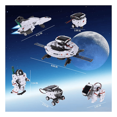 Robot De Juguete Solar 6 En 1 Para Niños