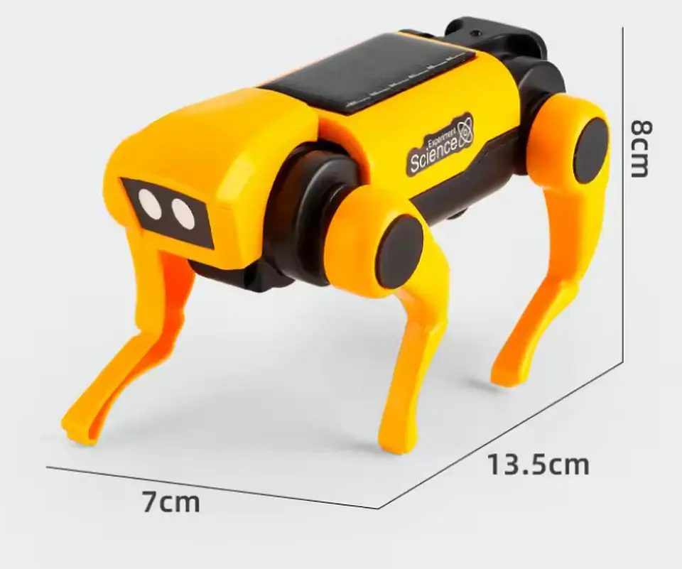 Juguete Solar Para Armar Niños Perro Y Gato Armable Gato Y Perro Amarillo 2