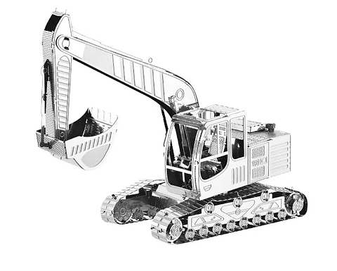 Puzzle Metal retroexcavadora para armar regalo