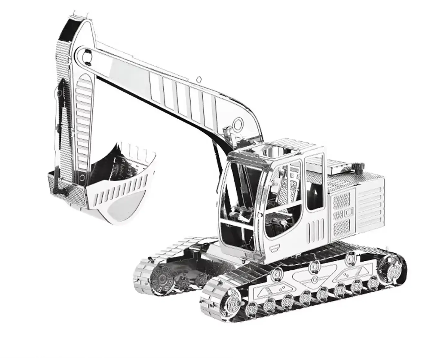 Puzzle Metal retroexcavadora para armar regalo 2