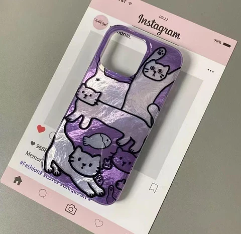 Carcasa Para iPhone Diseños Unicos (todos Los Modelos) Morado iPhone 13 - 14 - 15