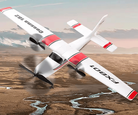 Juguetes De Avión Rc Control Remoto Para Niños Cessna 182 Blanco Cessna