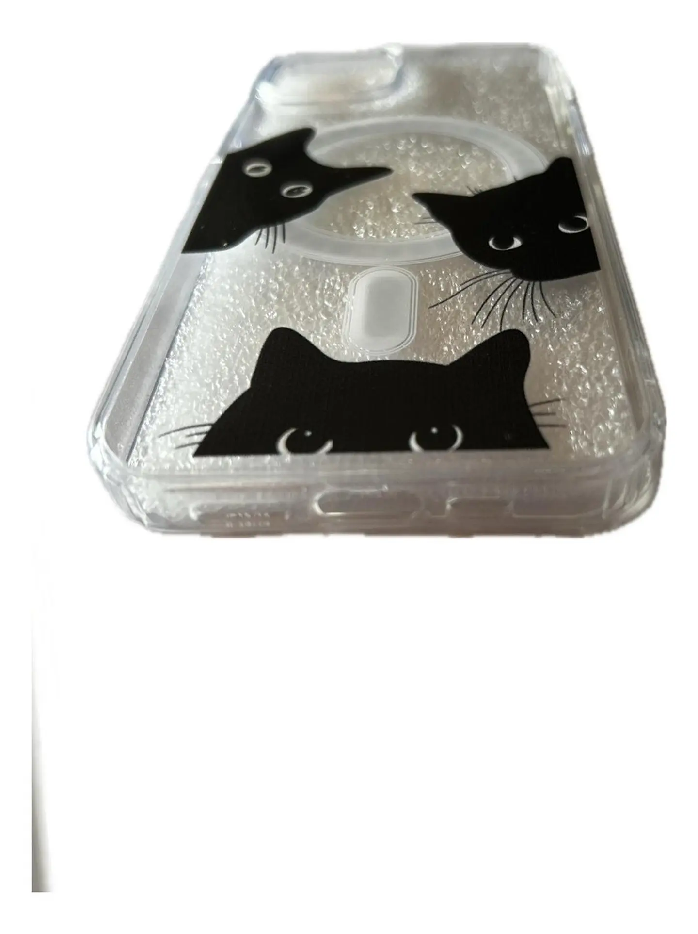 Carcasa Para iPhone Gatitos Gato Asomado Modelos Diseño Transparente iPhone 13. - 14 - 15 2