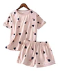 Pijama De Mujer Algodon Corazones Rosa Diseño Corazon S - Miniatura 1